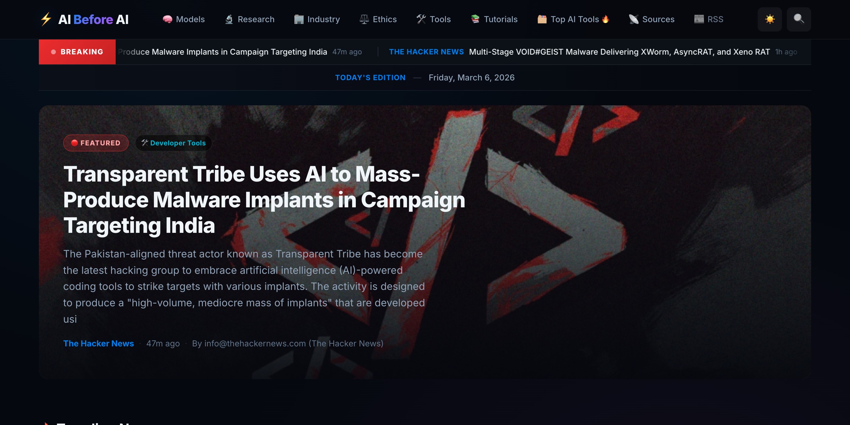 AI Before AI — AI News Aggregator